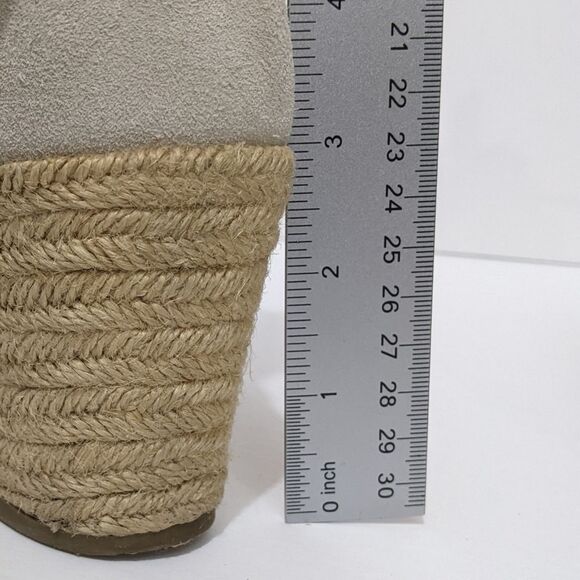 TOMS Womens 9.5 Wedges Tan Booties Whisper Desert Wedge Boot 9 1/2 Suede Shoes - Picture 8 of 14